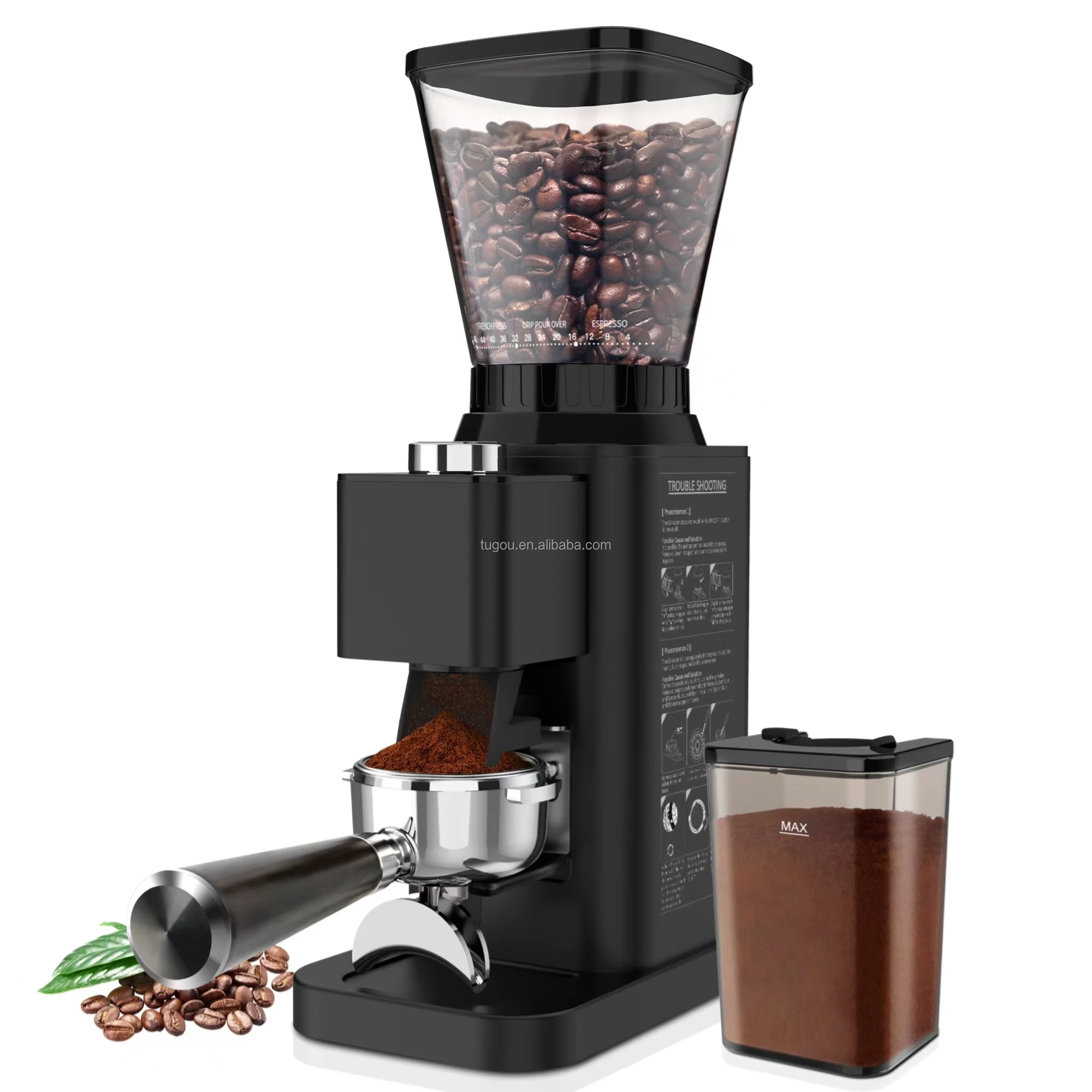 

Automatic Burr Electric Coffee Grinder Press Espresso Coffee Bean Grinder