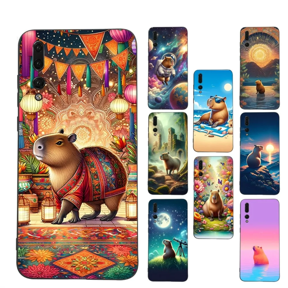 

Cute Funny Capybar Phone Case For Redmi 8 9 10 pocoX3 pro for Samsung Note 10 20 for Huawei Mate 20 30 40 50 lite