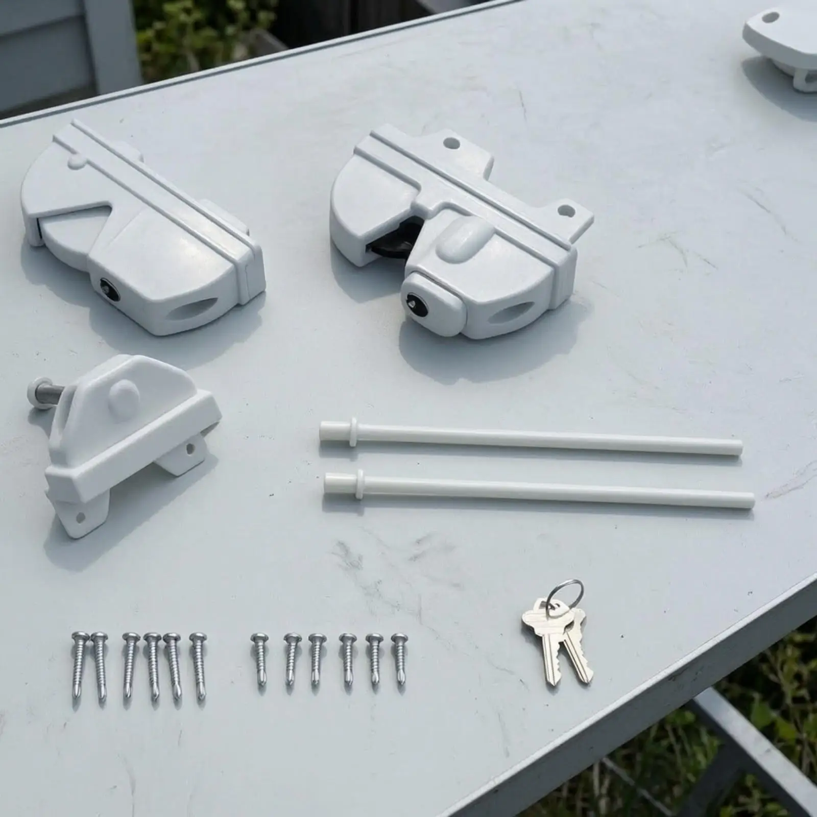 Double-Sided Gate Lock Weather-Resistant Double Sided Gate Latch for Wood Gates, Backyard Fences