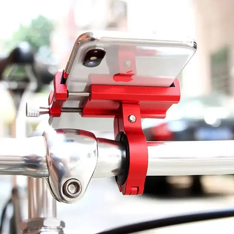 Soporte de teléfono móvil Universal para bicicleta, soporte de Metal para GPS, manillar de bicicleta, Clip antideslizante