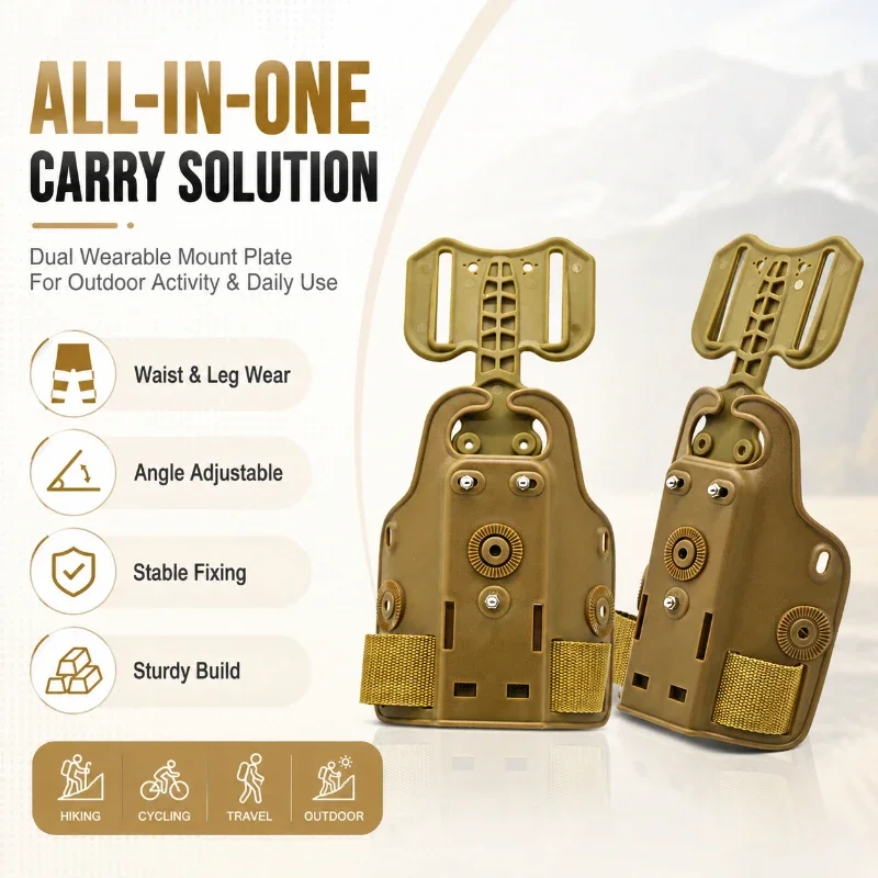 Tunable Outdoor Fixing Plate With Stable Leg Wrap Detachable Waist Mount Durable Wearable Part