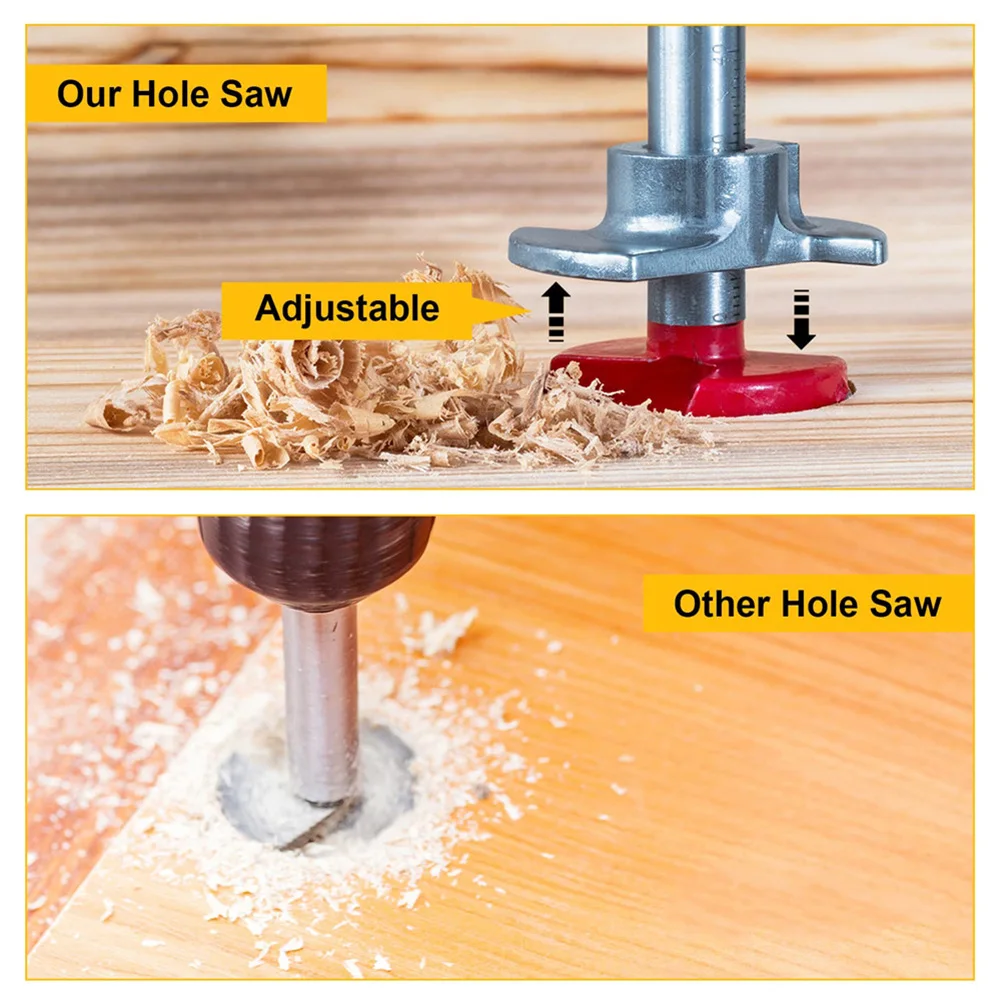 Diy 35mm Drill Hole Puncher Chip Removal Design Compatible With Handheld Drills Construction Drill Bit Drill For Wood