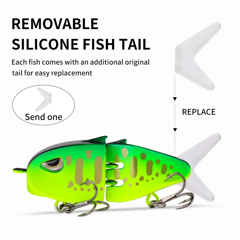

EASYFISH 2025 Deep Diving 2Segment Fishing Lures 3D Printed Bass Crankbaits Bionic Bait Hard Artifici Plastic Hard Crank Lure
