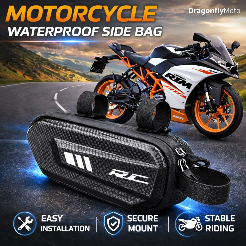 

Большая вместительная боковая сумка для мотоцикла KTM RC 125 200 250 390 rc390 2014 2015 2016-2018, водонепроницаемая многофункциональная сумка для хранения вещей