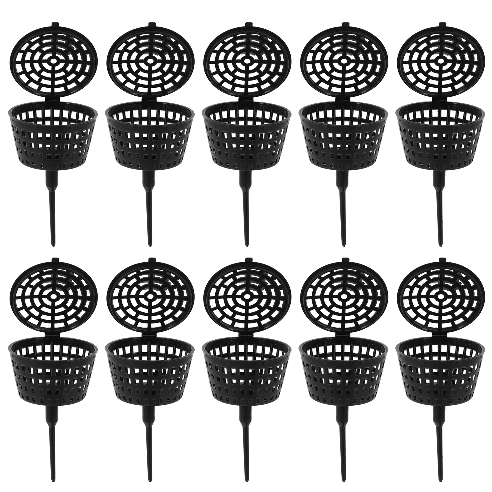 

10pcs Plastic Mesh Basket Bonsai Fertilization Tool Orchid Spikes Gardening Accessory Container Box Lid Fertilizer Cover