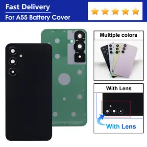 Bilashmart Samsung A55 5G A556 Back Cover Door Housing Battery Cover with Camera Lens Replacement Parts Device Repair