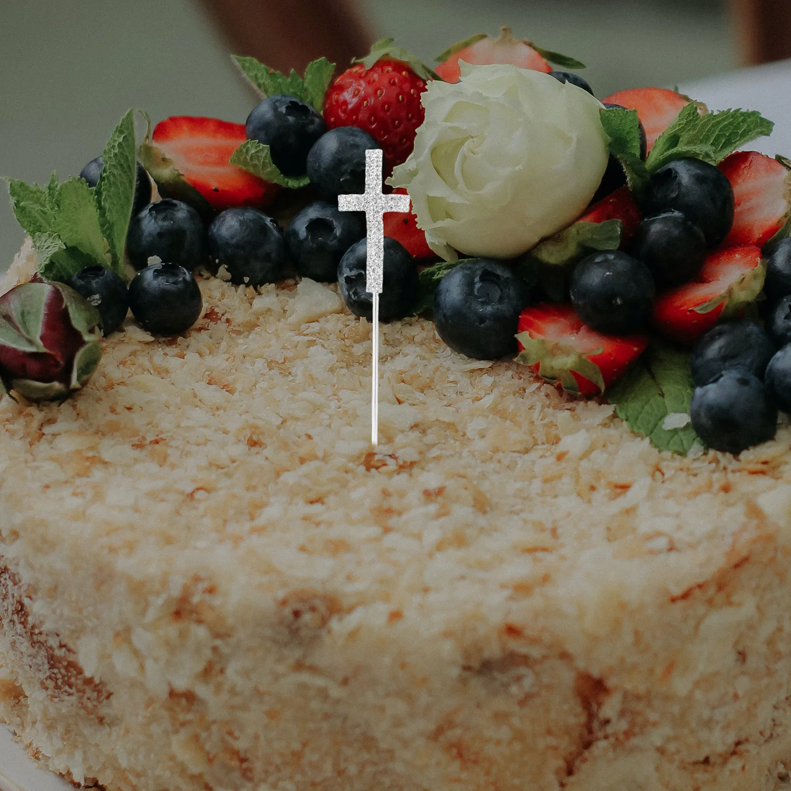 

2Pcs Rhinestone Cake Topper Wedding Cupcake Party Cupcake Topper Decoration Cake Accessories