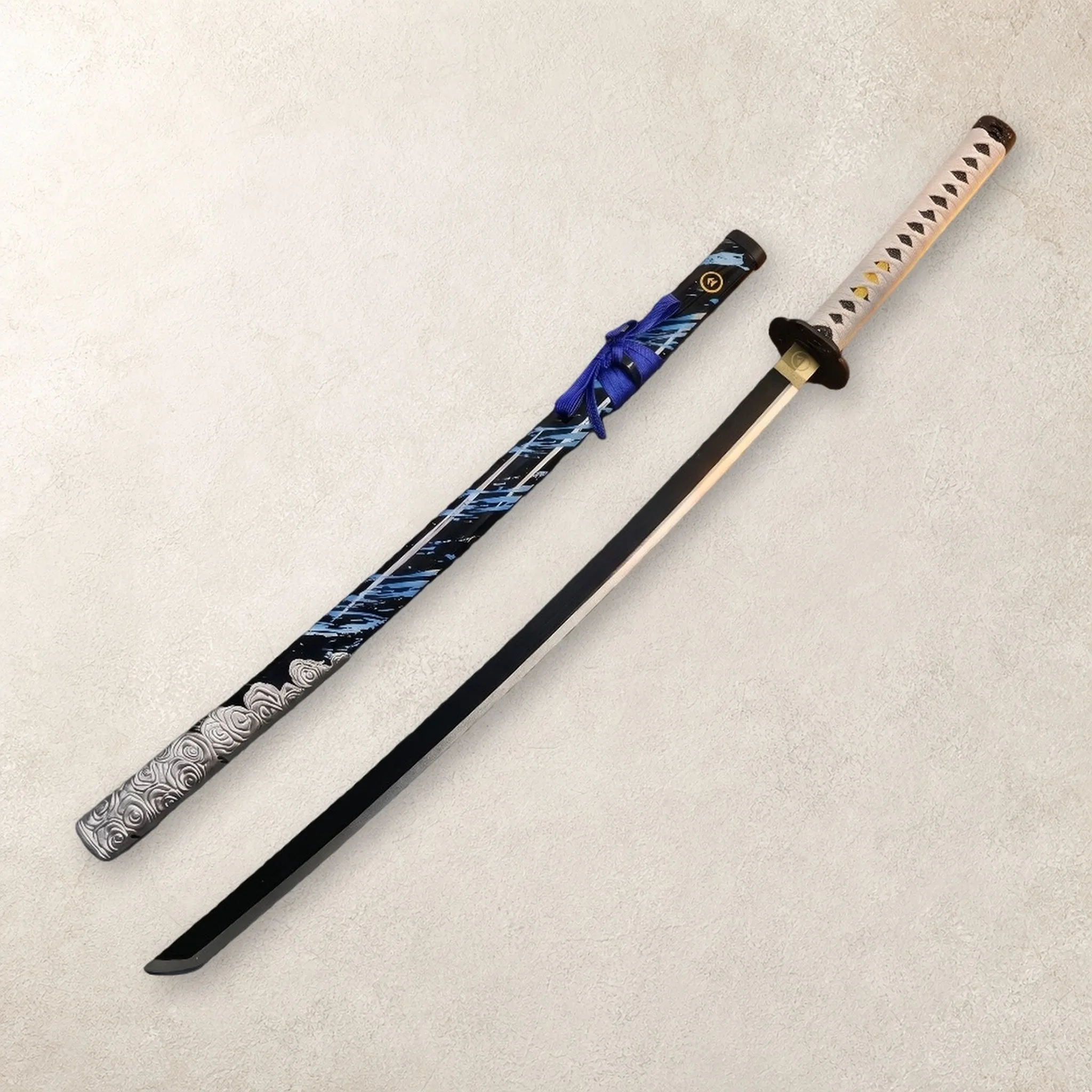 40 Inch Ghost of Tsushima Katana Sword Sabre Blade Set Stand Belt Ninja Knife Schwert Safe Plastic Cosplay Display Photo Prop view 5