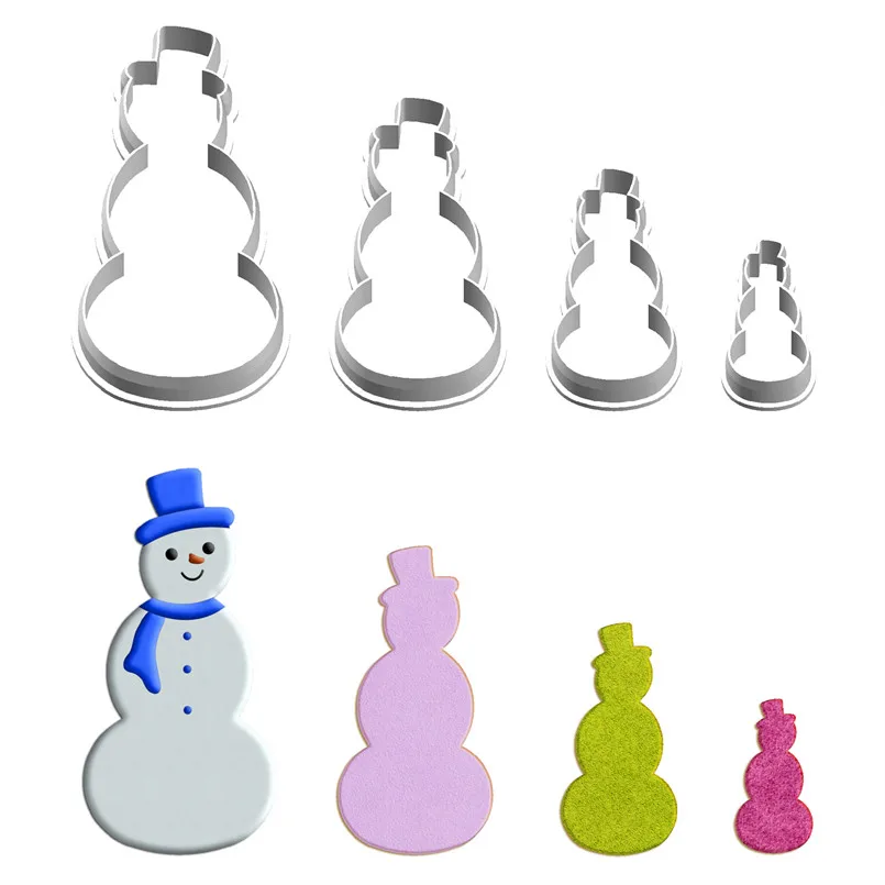 

Four Specifications Cartoon Character Features,High Snowman,Plastic Molds,Cake Fondant Tools,Cookie Sushi Fruits Cutters