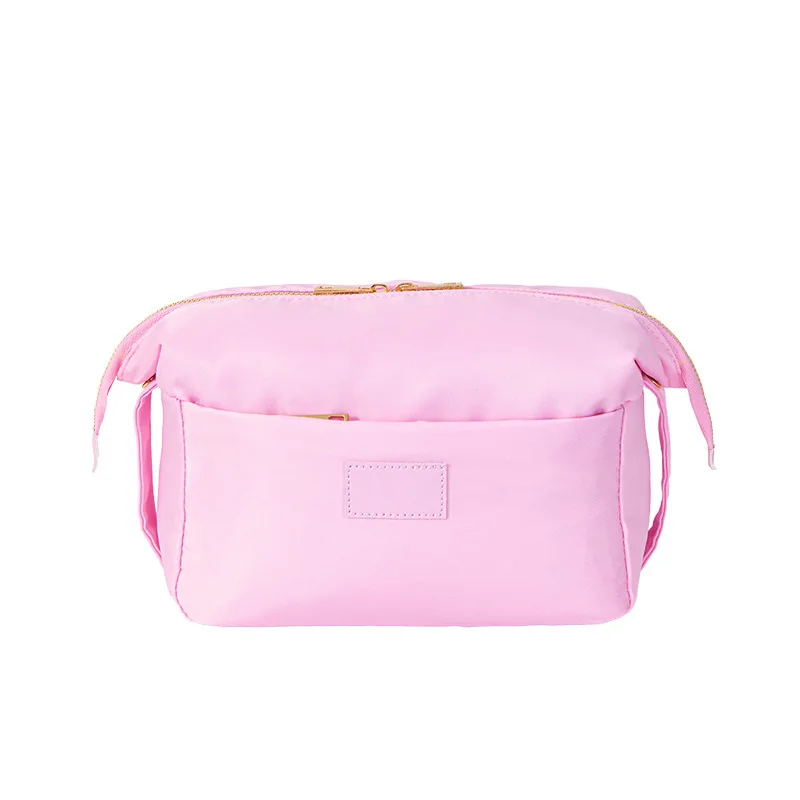 Bolsa organizadora de viaje portátil para mujer, bolsa de almacenamiento de artículos de tocador, bolsa plegable de nailon con cremallera, bolsa de cosméticos de maquillaje, nueva llegada