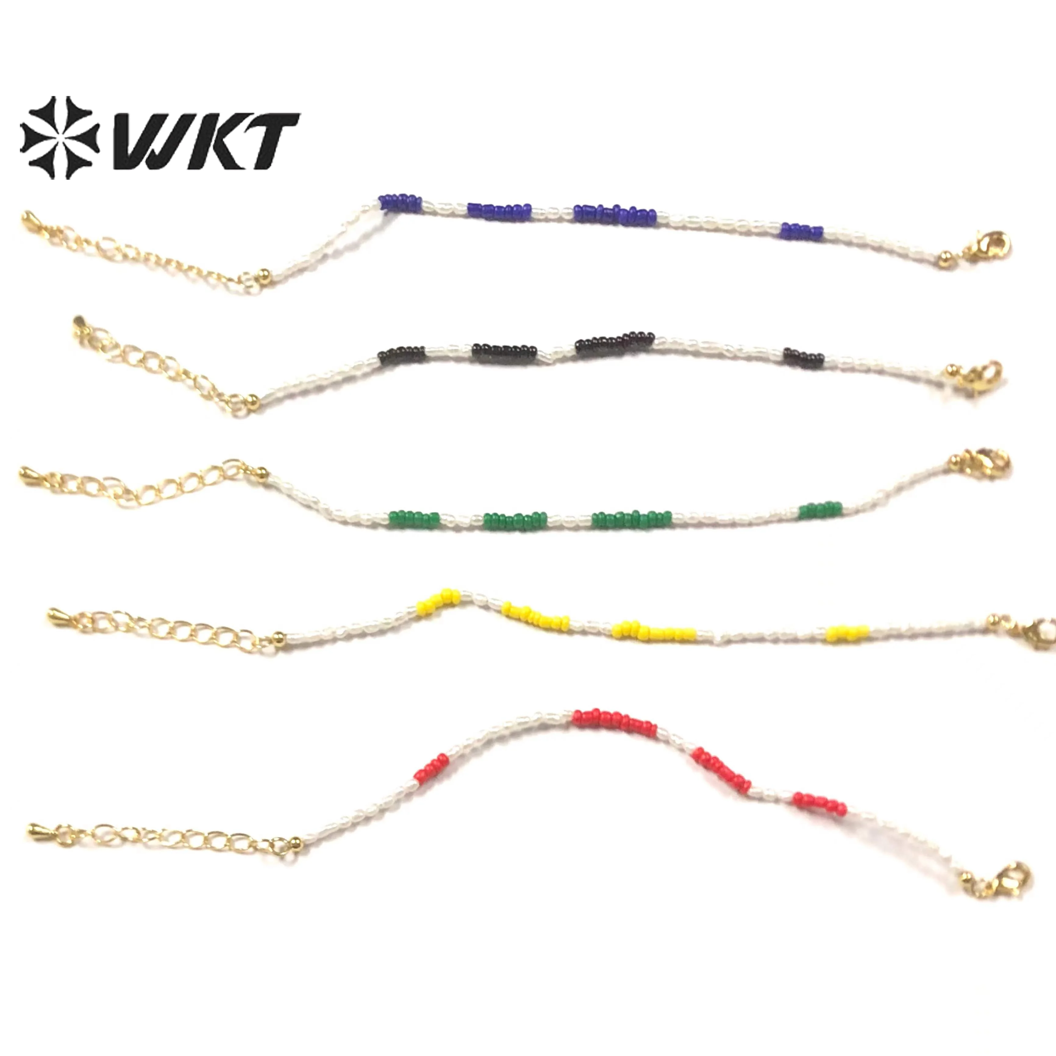 

WT-B597 WKT Wholesale Natural Freshwater Pearl and Miyuki Bead Bracelet 6inch mini Cute Bracelets Jewelry pour hommes