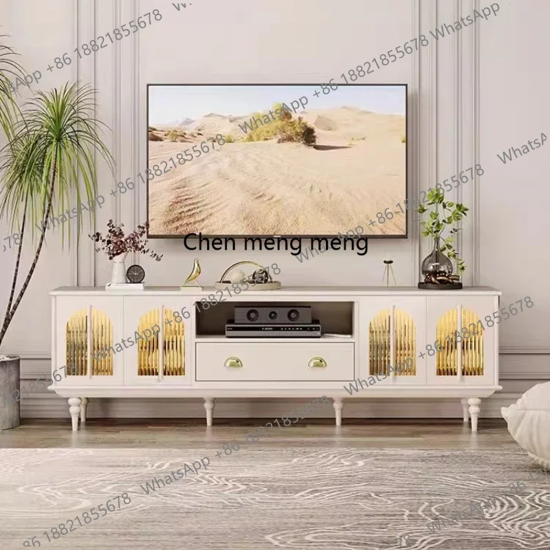 

French Solid Wood TV Cabinet Design Storage Hallway Dollhouse Universal Tv Table Gamer Console Display Archivadores Furniture