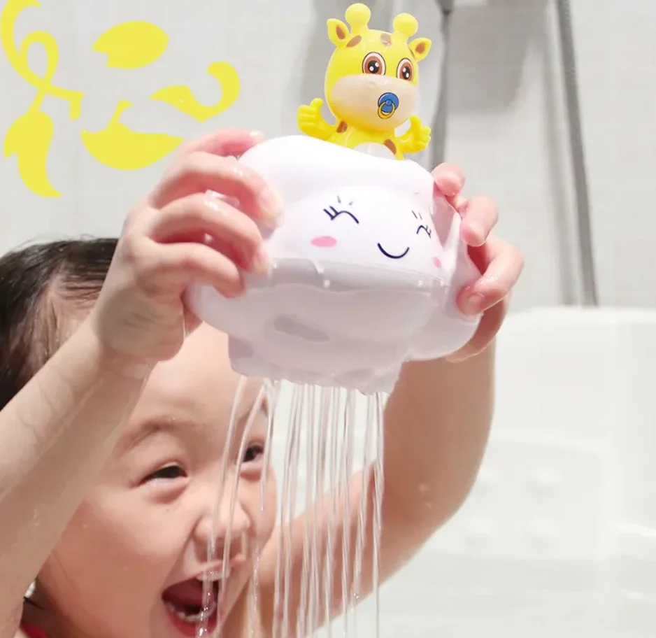 Baby Bath Toy, Bathing Cute Swimming Water Spraying Clouds Shower Bath Toy For Kids Water Playing Toy