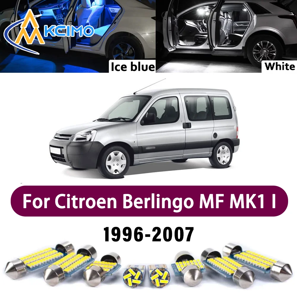 

Superior LED Interior Kit for Citroen Berlingo MF MK1 I 1996-2007 1997 1998 Premium Errorless Dome Map Trunk Vehicle Lamps