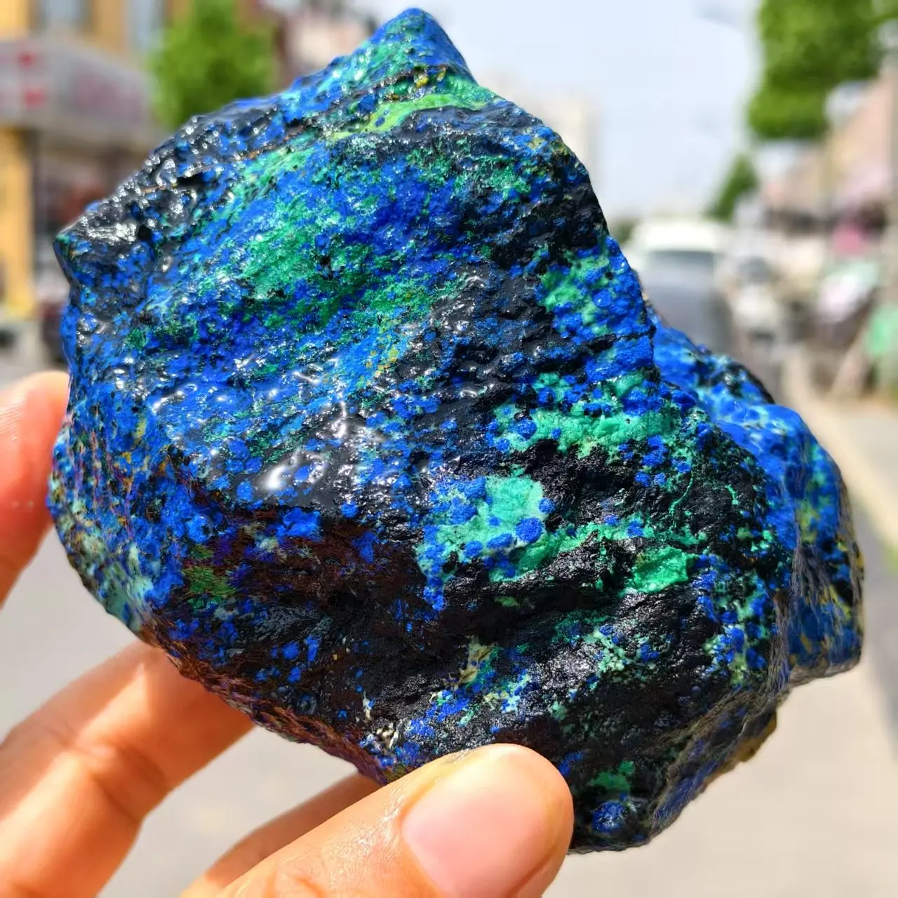 Natural  Blue Azur Original Stone, Quartz Crystal Blue Ore, Azurite Rough, Mineral, Reiki, Healing