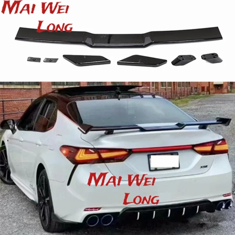 For Toyota Camry Spoiler  ABS Material Car Rear Wing Primer Color Rear Car Styling TRD style 2018 2019