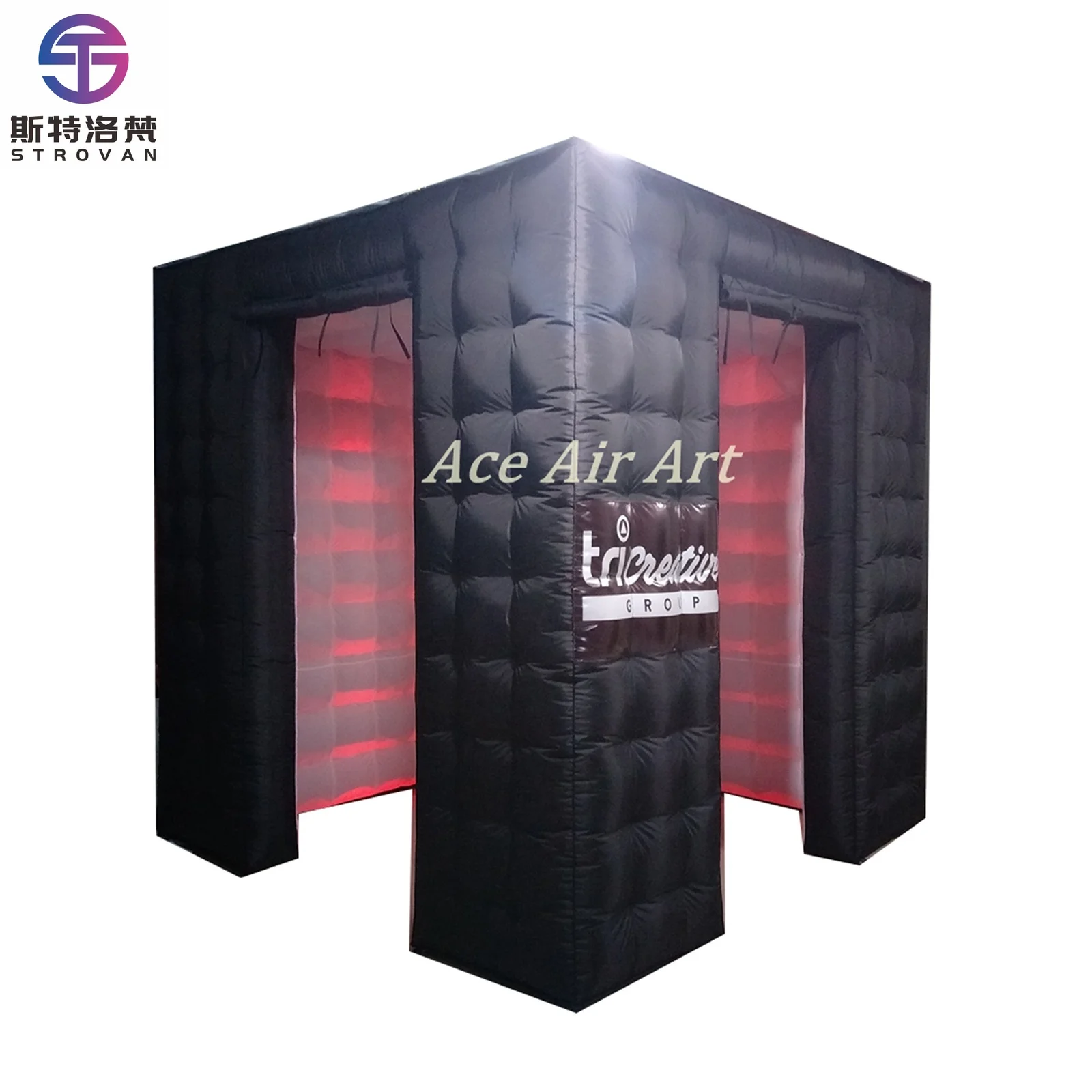 

STLF Custom Photo Booth Inflatable LED Light Photography Tent for Rental or Birthday Party