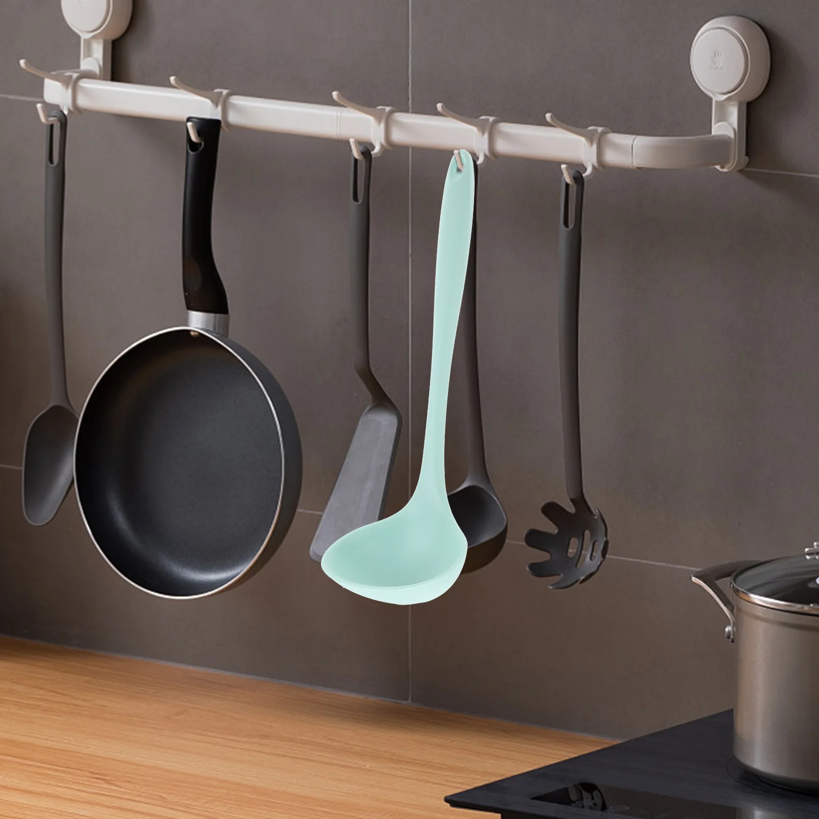 

Silicone Soup Ladle Large Serving Spoon Heat Resistant Nonstick Safe Kitchen Cooking Ladles for Serving Soup Ladles for Cooking