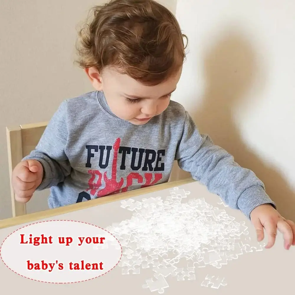 49/121/200/300Pcs Funny Unique Acrylic Puzzle Impossible Challenge Relieve Stress Clear Blank Puzzle Adult Kid Challenge