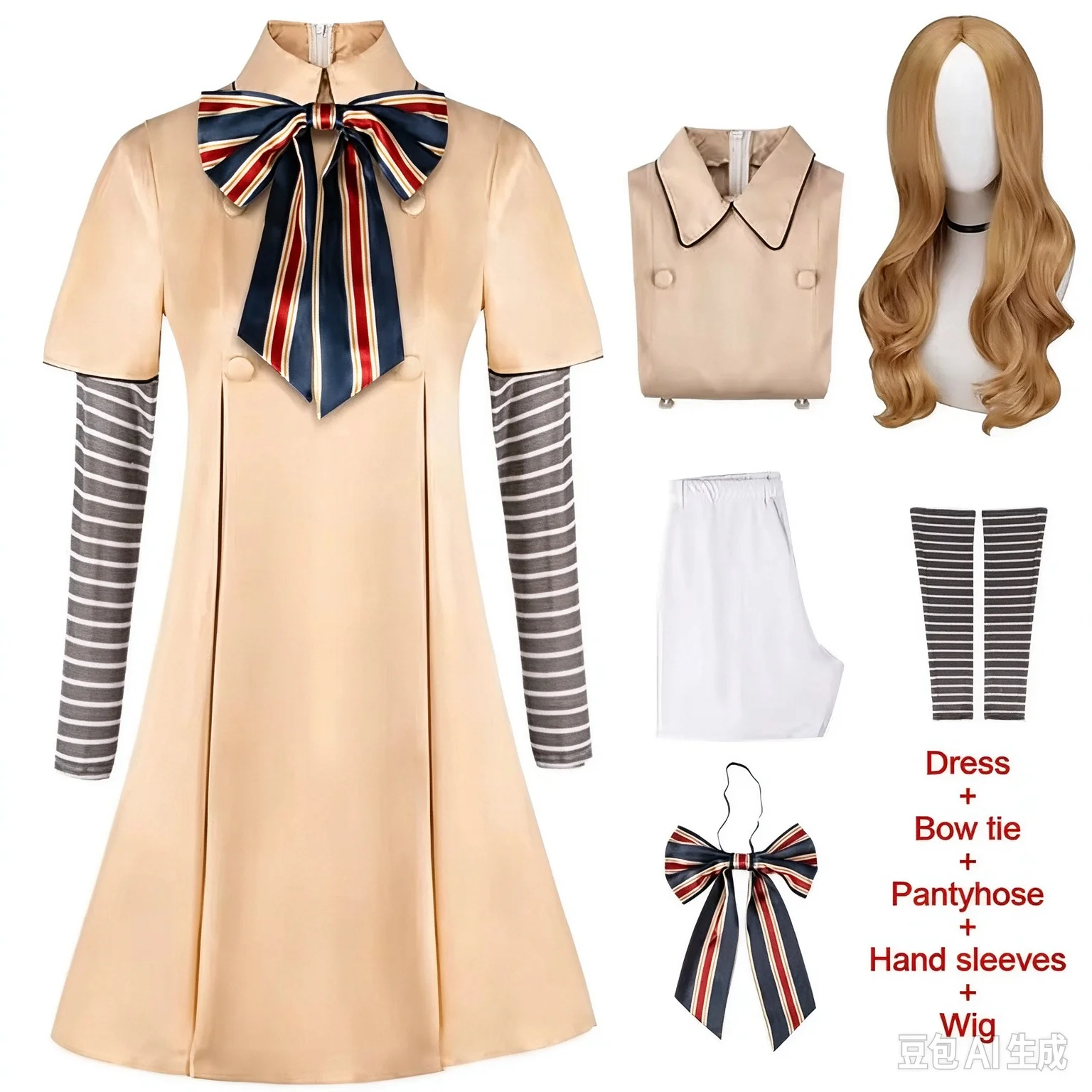 Halloween Cosplay Dress for Kids Girls Women AI Doll Robots Dresses Uniform Carnival Purim Costume