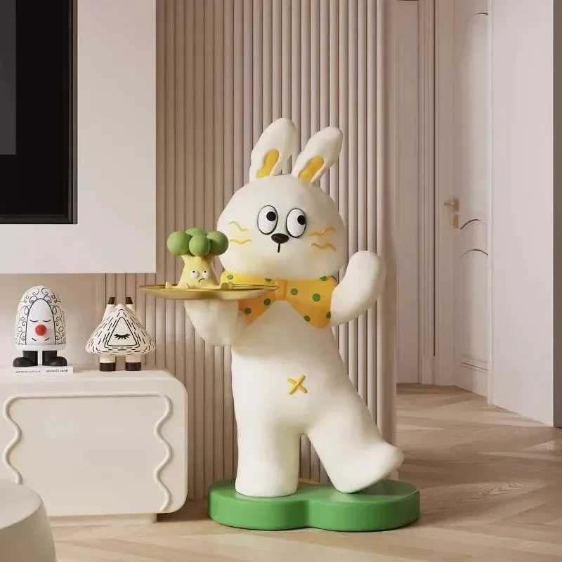 *Re Cream Style Floor-standing Ornaments Tray Storage Living Room Sofa TV Cabinet Children's Room Decoration Sculpture~
