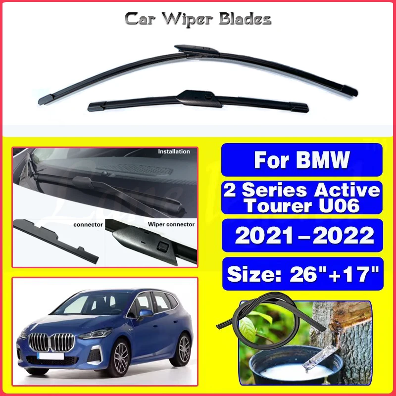 For BMW 2 Series Active Tourer U06 2021 2022 Wiper Blade Glasses Window Windshield Windscreen Car Cleaning Accessories 26