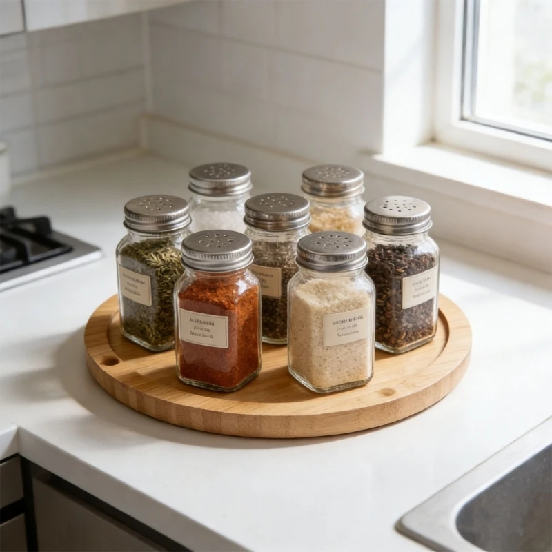 

Seasoning Circler Whirling Tray Highlighting Unique Particle Plan Smooth Turn for Easy Access Hoisted Border Y5GB