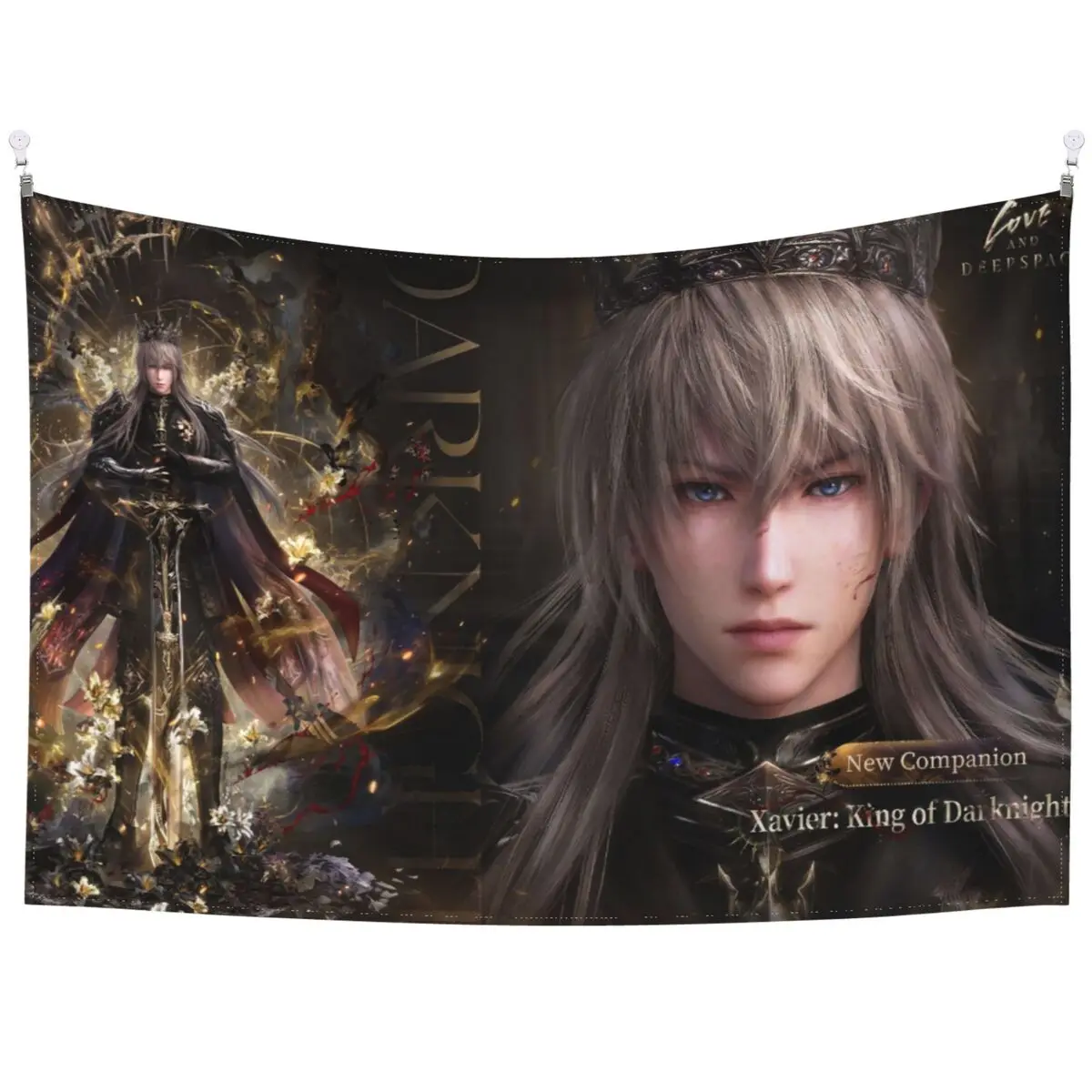 نسيج حائط لتعليق الحب والمساحة العميقة ملك فارس الظلام المفروشات العصرية المطبوعة الحفل راية DIY بها بنفسك النوم ديكور المنزل بطانية #1