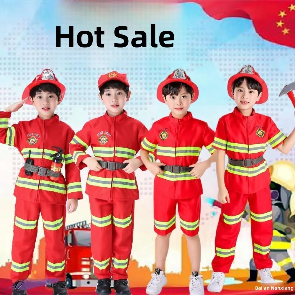 

Новый детский костюм пожарного: экологичная одежда для выступлений и ролевых игр, хлопок