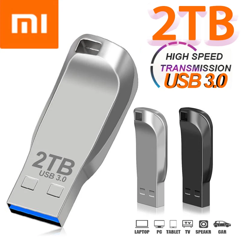 Originale Xiaomi Pen Drive 2 TB USB 3.0 Flash Metal Drive 1TB Grande capacità Trasferimento ad alta velocità Memoria impermeabile U Disco