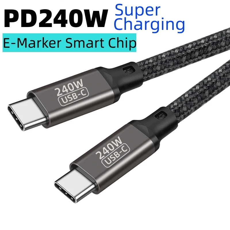 3M USB-C Cable 48V 5A PD240W Fast Charging USB C 2.0 Data Transfer Cable For MacBook Pro Xiaomi Samsung Huawei Nintendo Wire