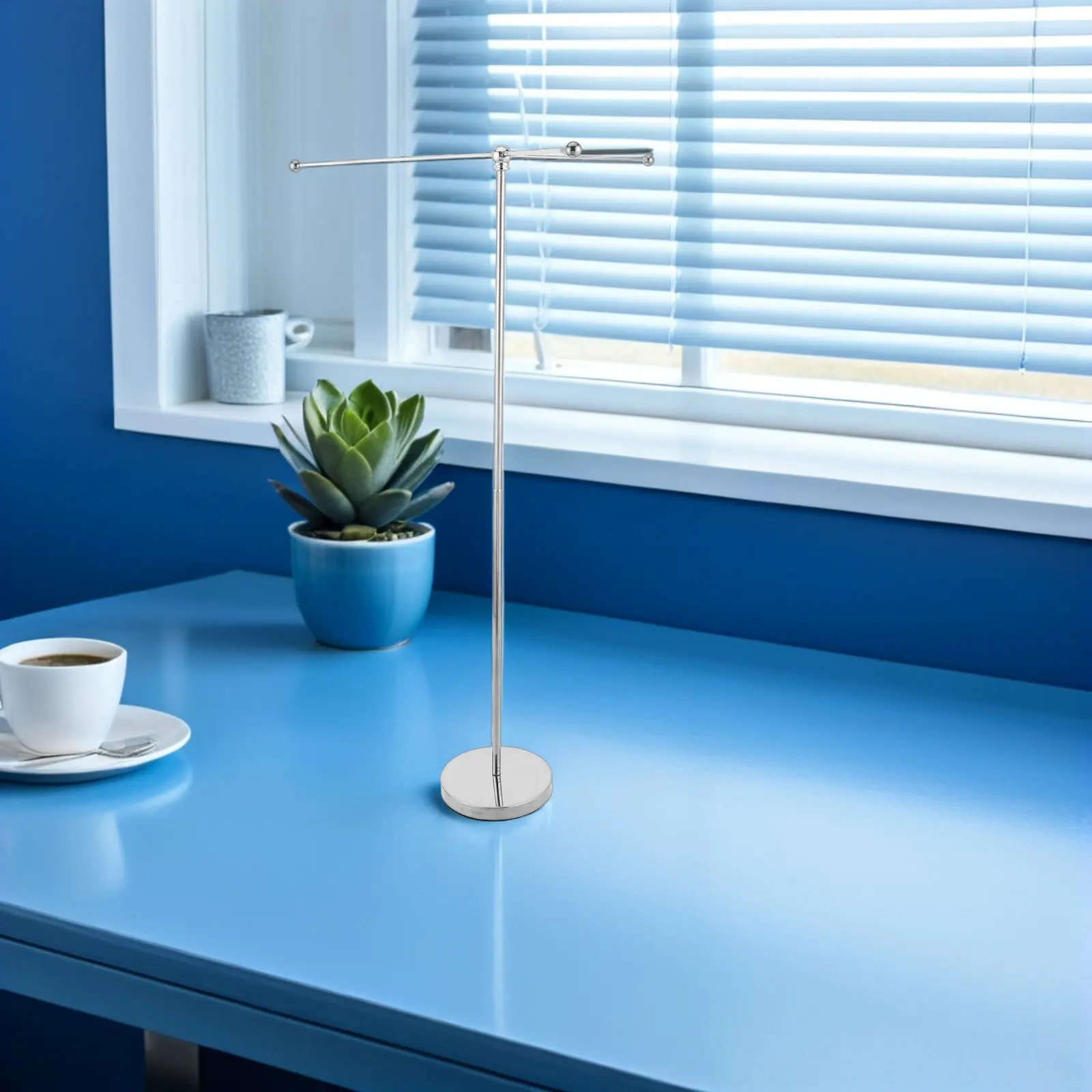 Desktop Flag Pole for Conference Metal Base Adjustable Height Meeting Room Table Flag Holder for Office Display