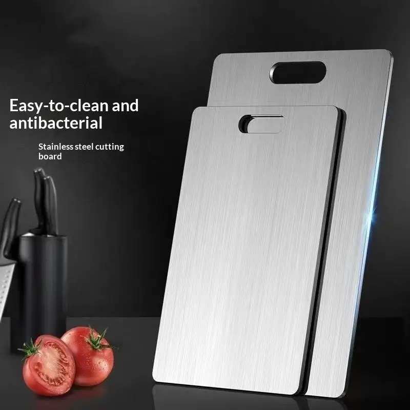 Stainless Steel Panel And Chopping Board Kitchen Household Thickened Double Sided Cutting Board Block Kneading Dough Board