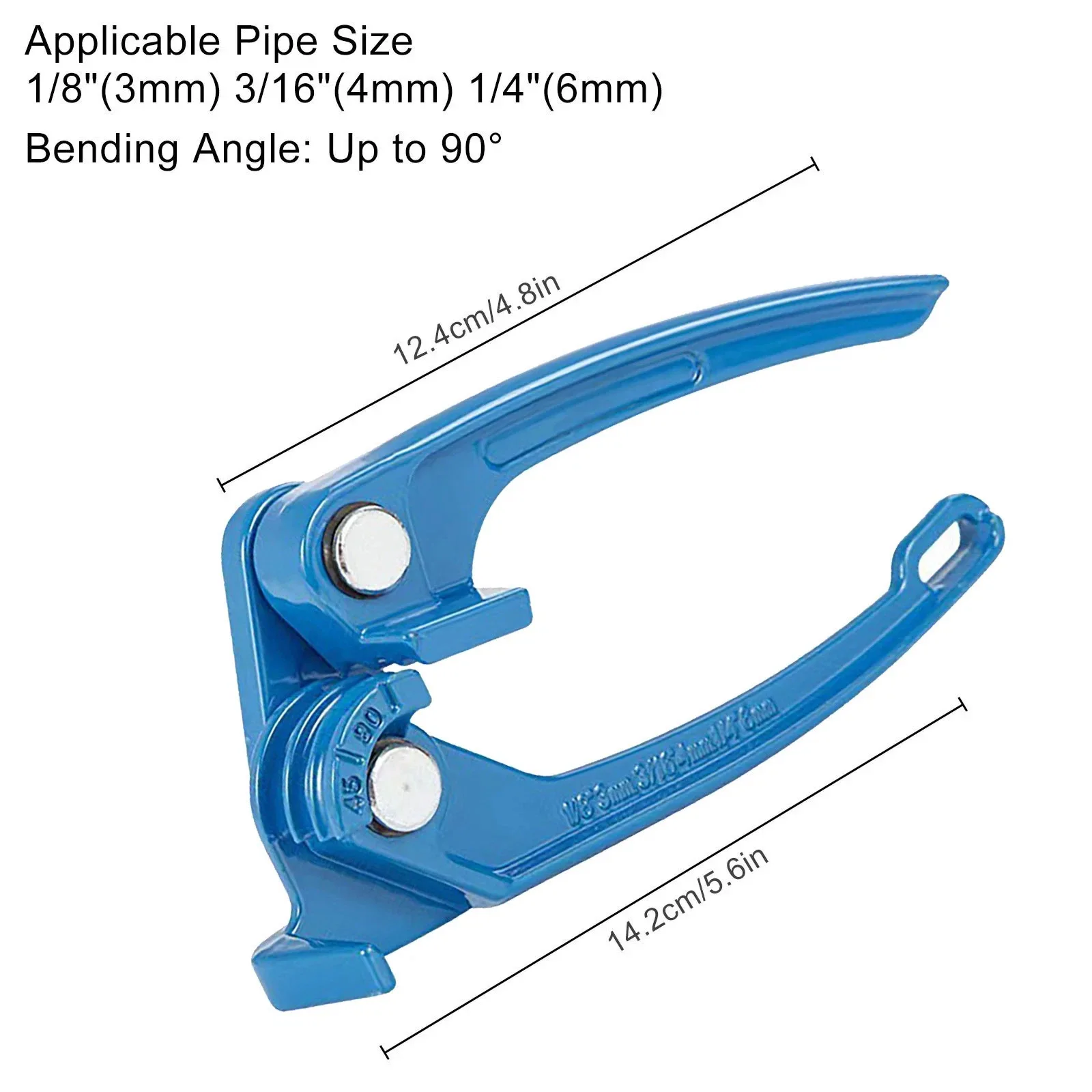 Single 1/8 3/16 1/4 Inch Tube Bender Fuel Brake Refrigerant Pipe Bending Tool