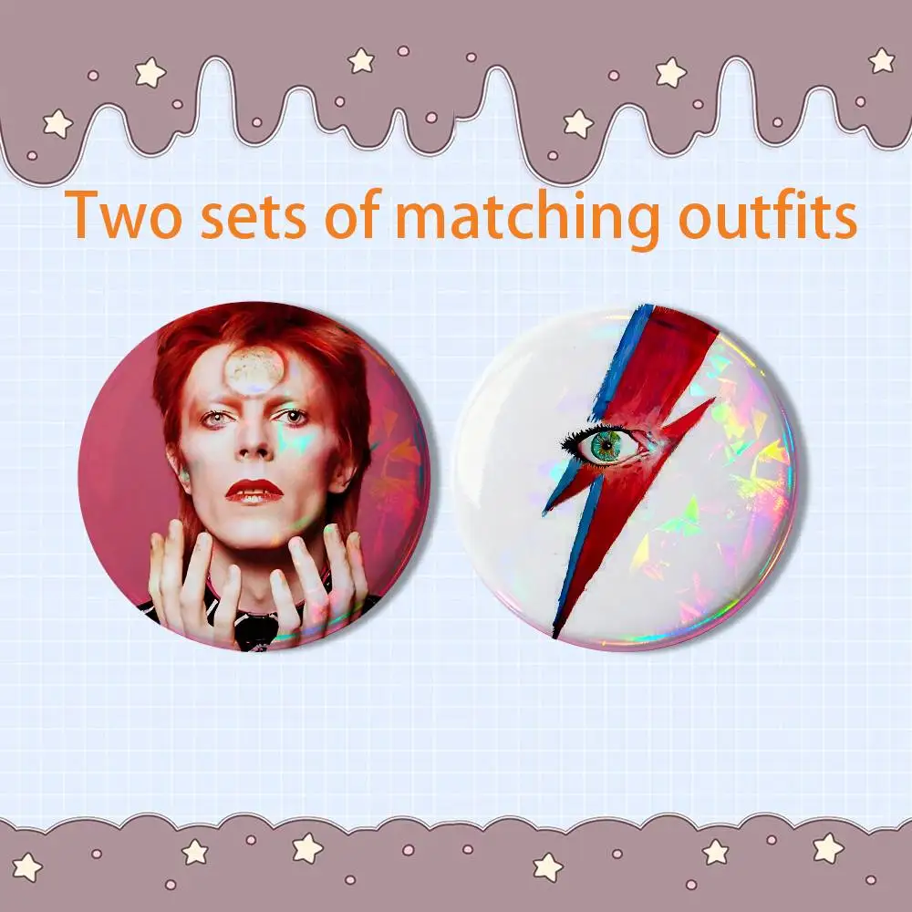 Major Tom Space Oddity David Bowies 2 piece set Pins Creativity Printed Pictures Text Metal Lapel Badges Brooches Jewelry Gift