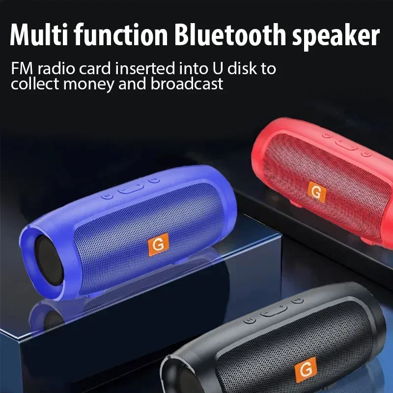 TF USB Bluetooth Speaker Dual Speaker Stereo Outdoor Tfusb Playback Fm Voice Broadcasting Portable Subwoofer Wireless Speaker