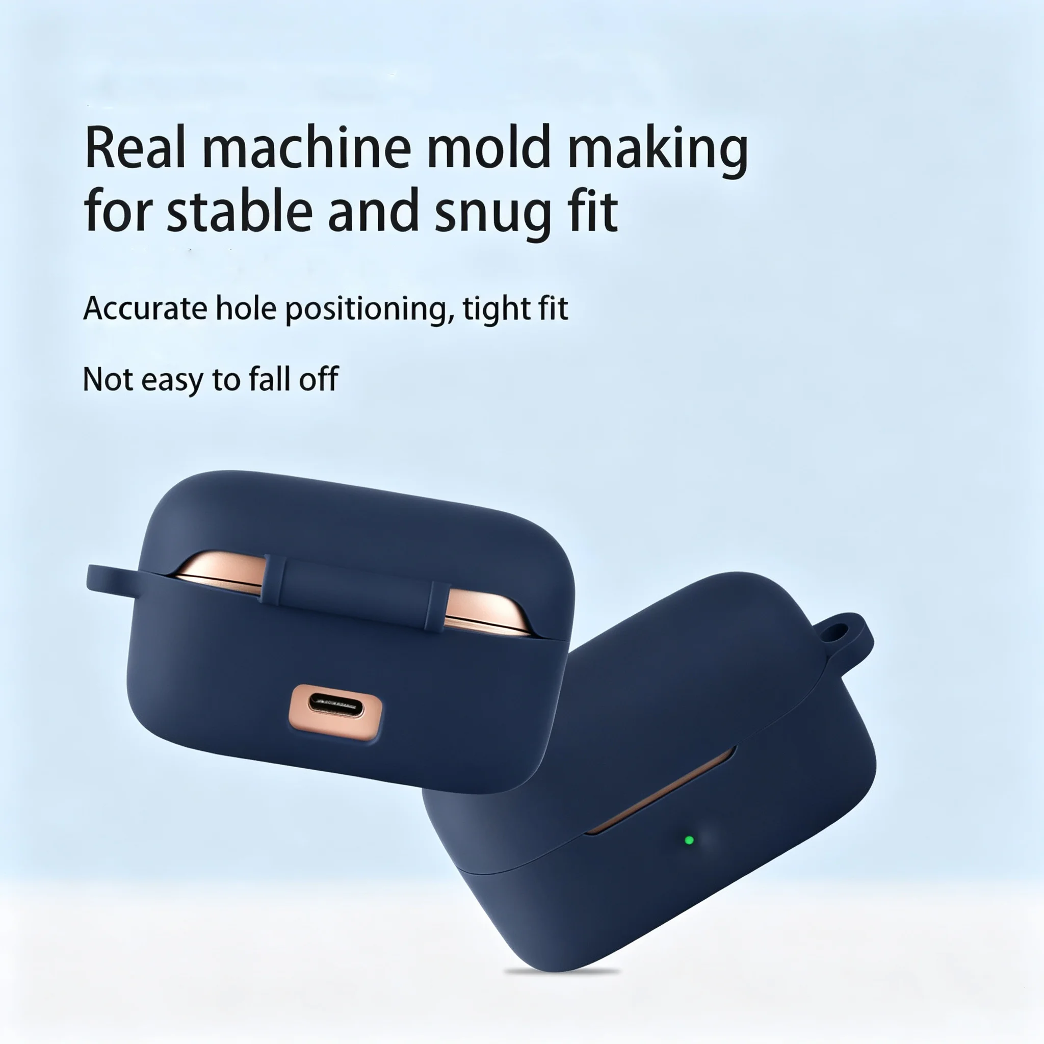Earphones Case For Panasonic RB-C10 Soft Silicone Shockproof Cover Precise Cutout Charge Without Removal with Carabiner Loop