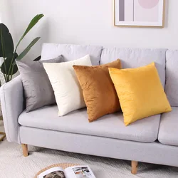 Solid Velvet Pillow Cushion Cover Home New Year Decorative 30*30/40*40/45*45//55*55/65*65cm Kussenhoes Housse De Coussin Cojines