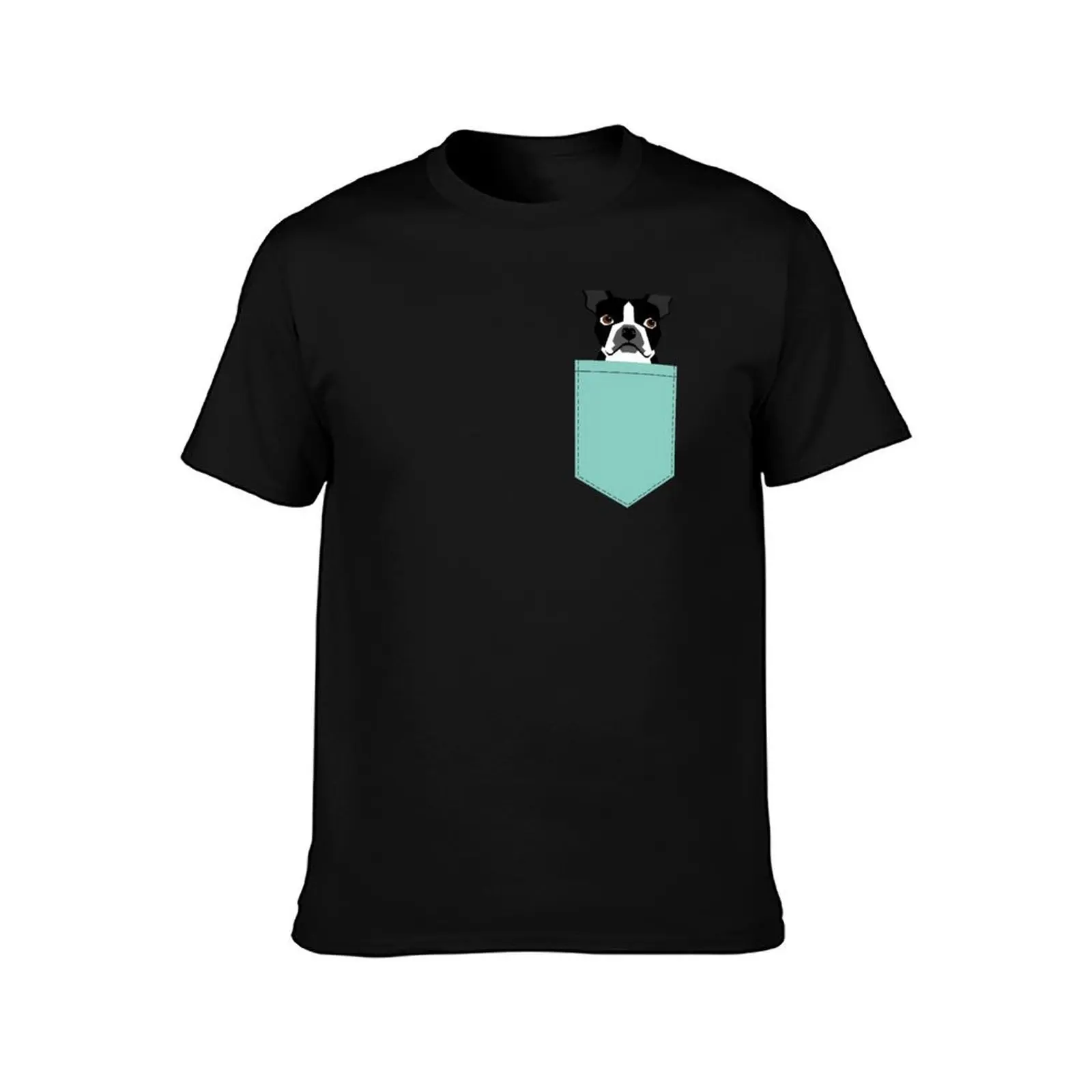 Logan - Boston Terrier pet design with bold and modern colors for pet lovers T-Shirt Summer Casual Cotton Tee Unisex Men Women