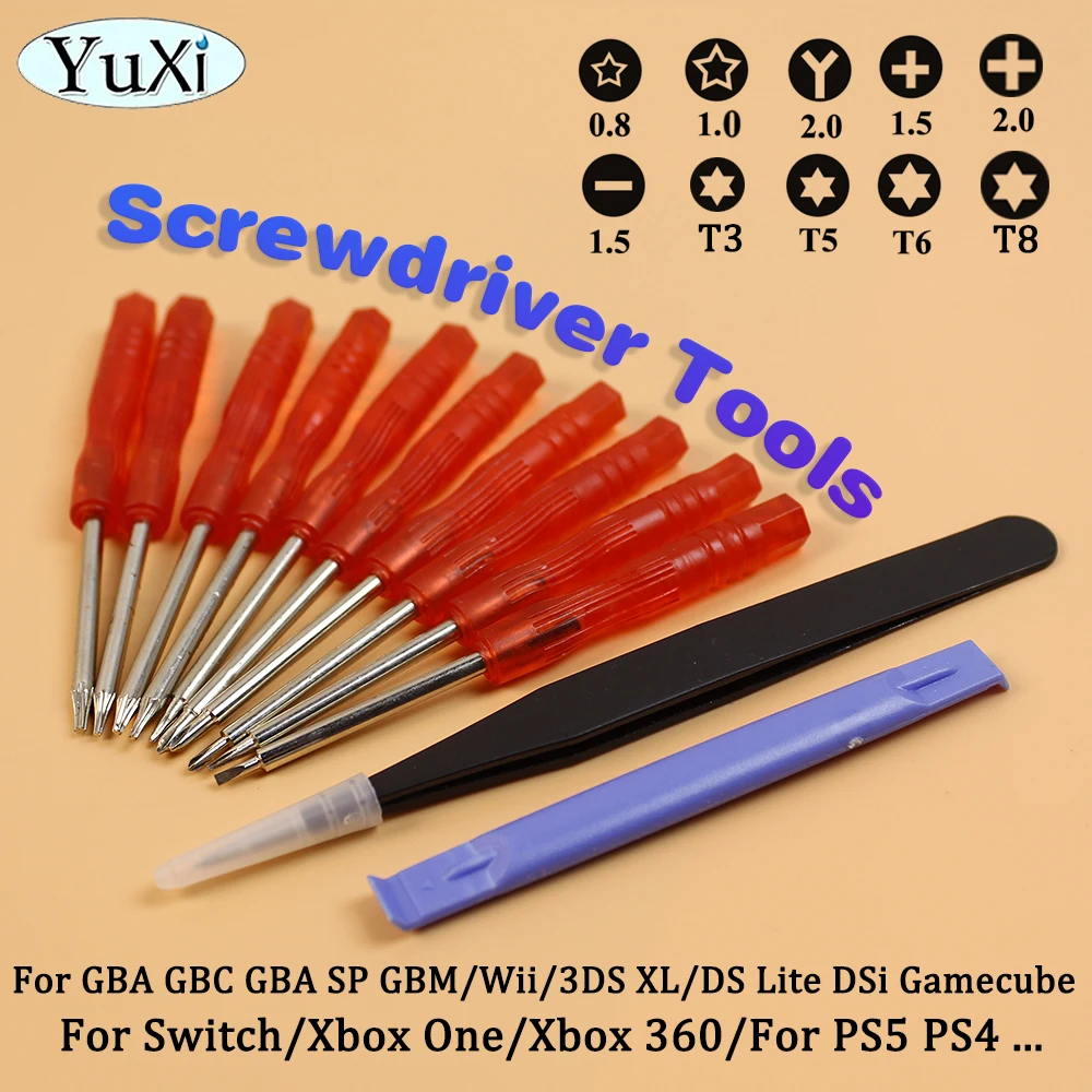 1Zestaw śrubokrętów Tri-Wing do Wii Gameboy GBA SP Nintend DS Lite NDSi Xbox One 360 PS5 PS4 Triwing Repair Tools