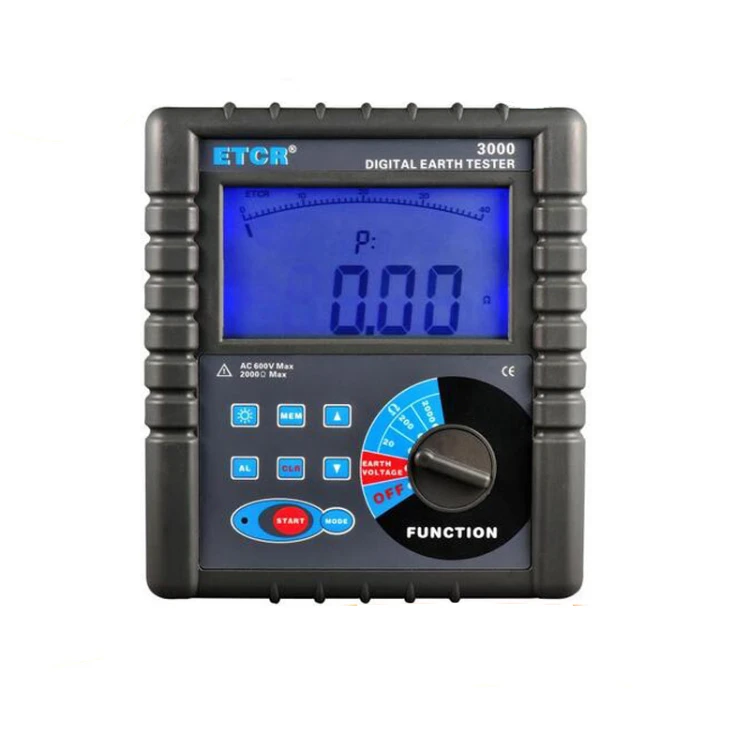 ETCR 3000B Electrical Meter Earth Resistance Soil Resistivity Tester