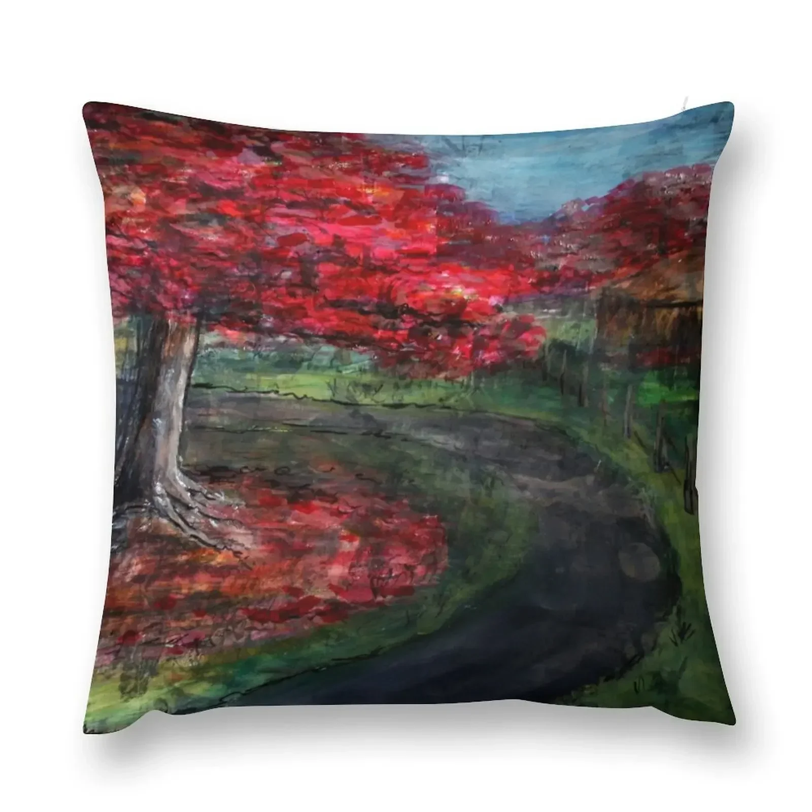 Flamboyan de Puerto Rico Throw Pillow Pillow Case autumn pillowcase pillow