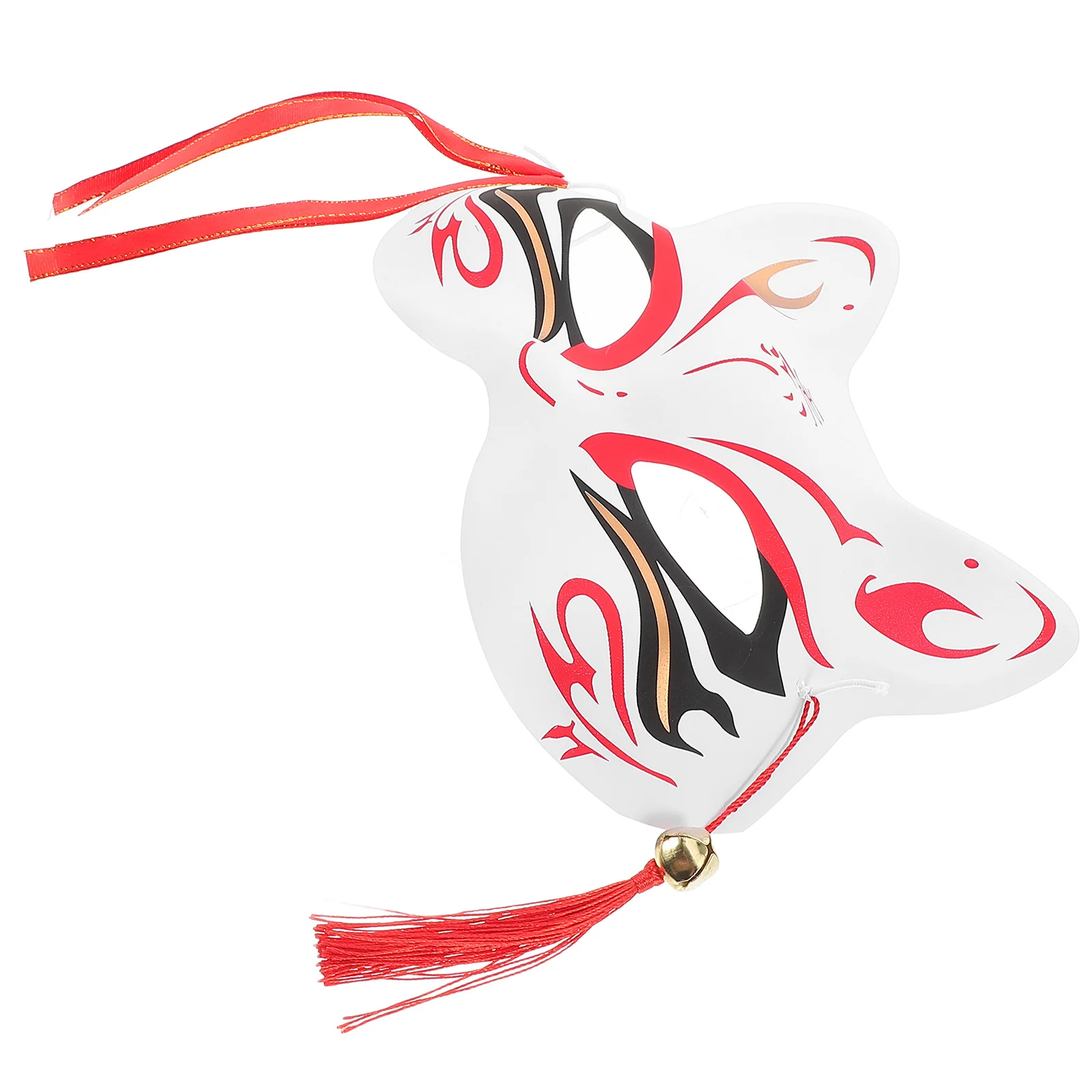 

Half Face Fox Mask Japanese Neko Cat Plastic Cosplay Mask for Masquerade Halloween Party Mardi Gras Costume Prop