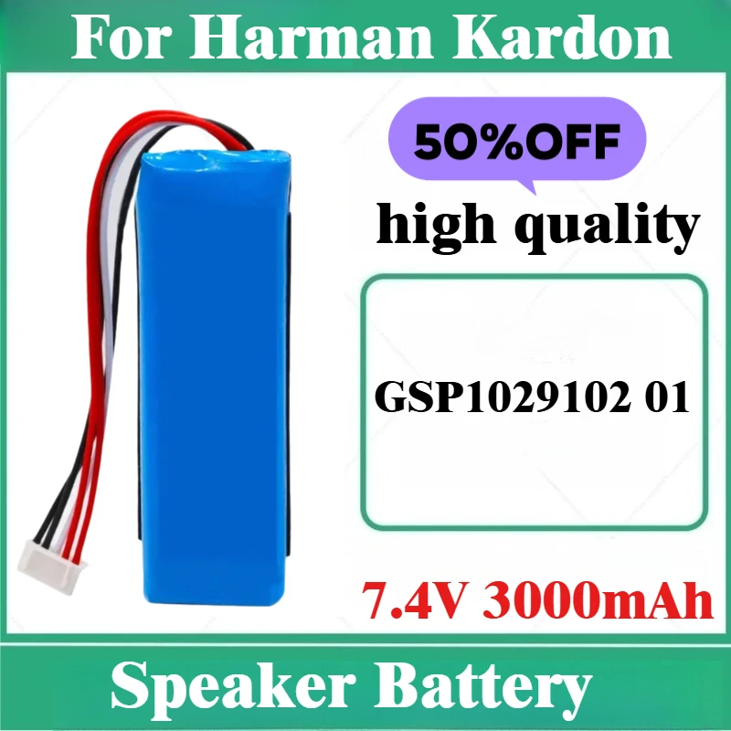 

New Replacement Rechargeable Battery 7.4V 3000mAh GSP1029102 01 for Harman Kardon Go Play Go Play Mini