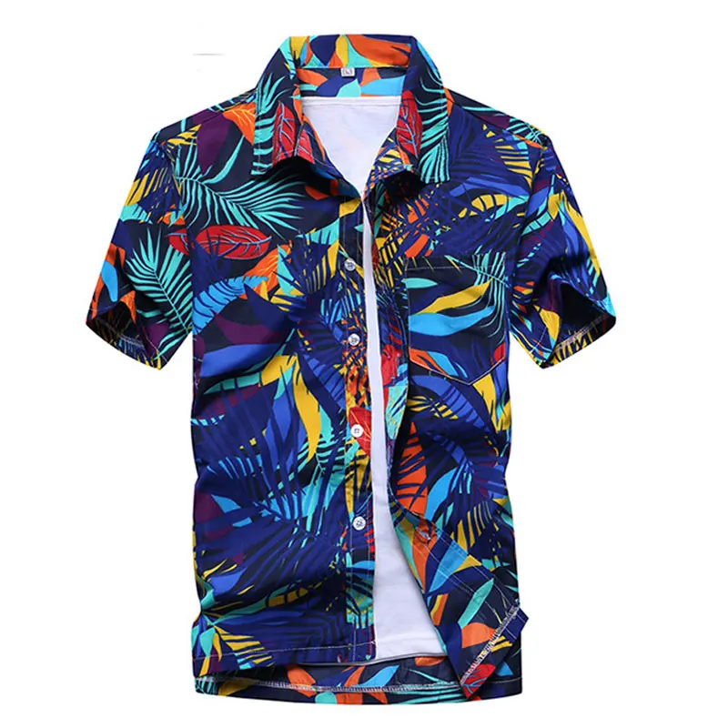 Mens Summer Beach Hawaiian Shirt 2023 Brand Short Sleeve Plus Size Floral Shirts Men Casual Holiday Vacation Clothing Camisas image 4