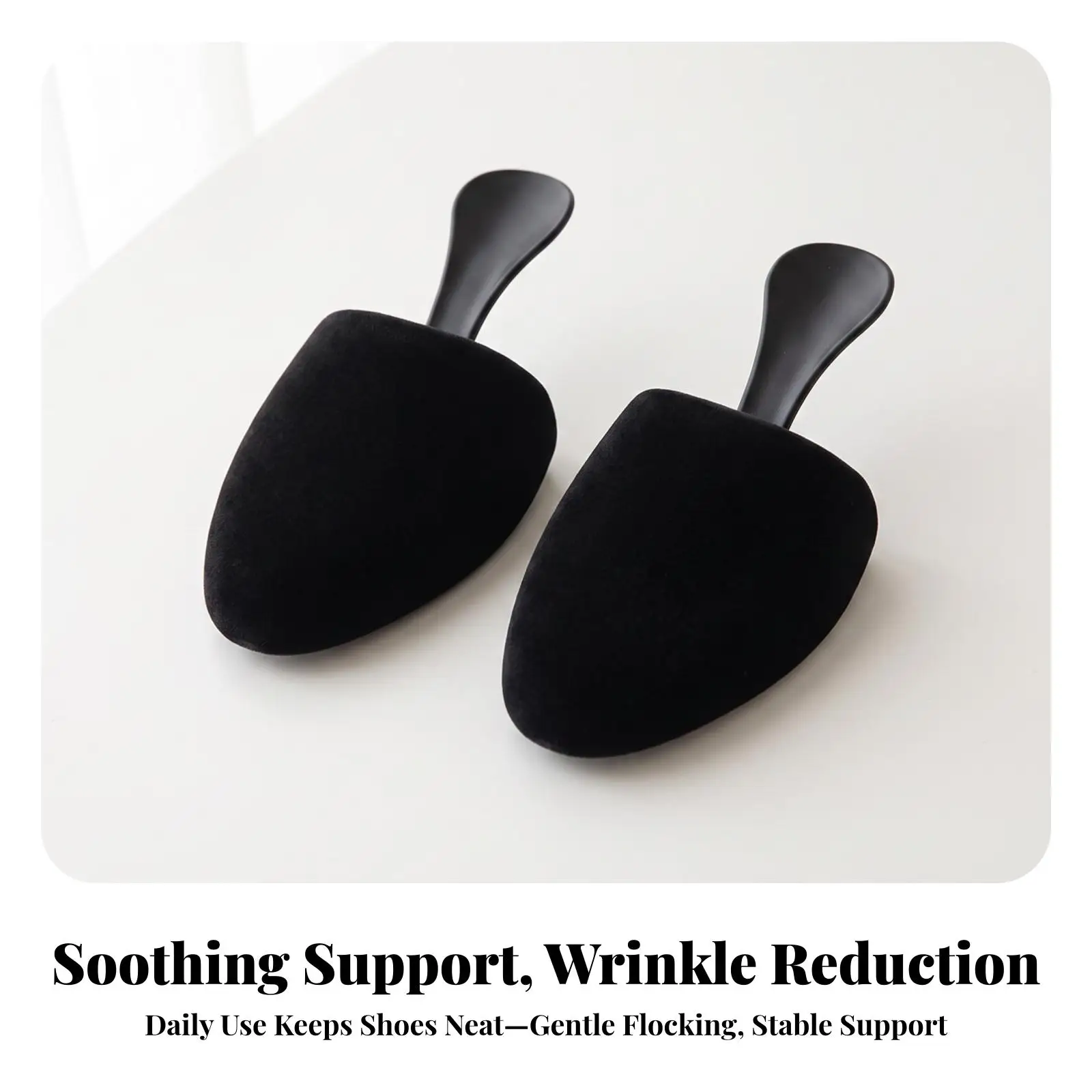 Shoe Shaper Insert for Shoes Cabinet PU Flocked Tree with Handle Easy Insert Remove Keeps Sneakers Boots Wrinkle Free and Well