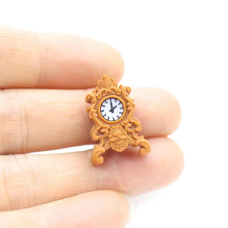 

New Sale 1Pcs Vintage Style Table & Floor Clocks 1:12 Scale Dollhouse Miniature Clock For Doll House Decor DIY Accessories