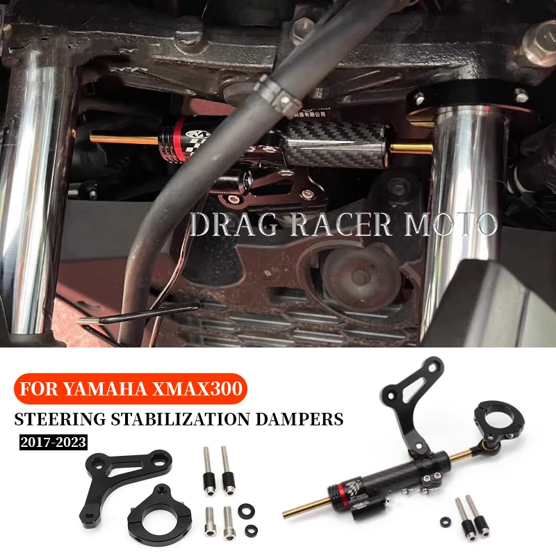 

For YAMAHA XMAX300 XMAX Xmax 300 X-MAX300 X-MAX 300 Motorcycle 2017-2023 Adjustable Steering Stabilize Damper Bracket Mount Kit