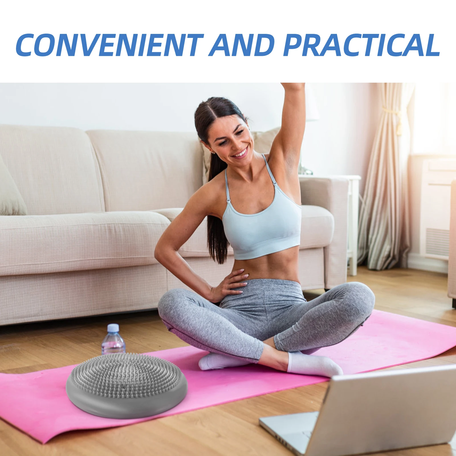 Cojín de equilibrio de 13 pulgadas Asiento oscilante resistente para adultos que mejora la estabilidad, la activación muscular y el enfoque durante el sentarse