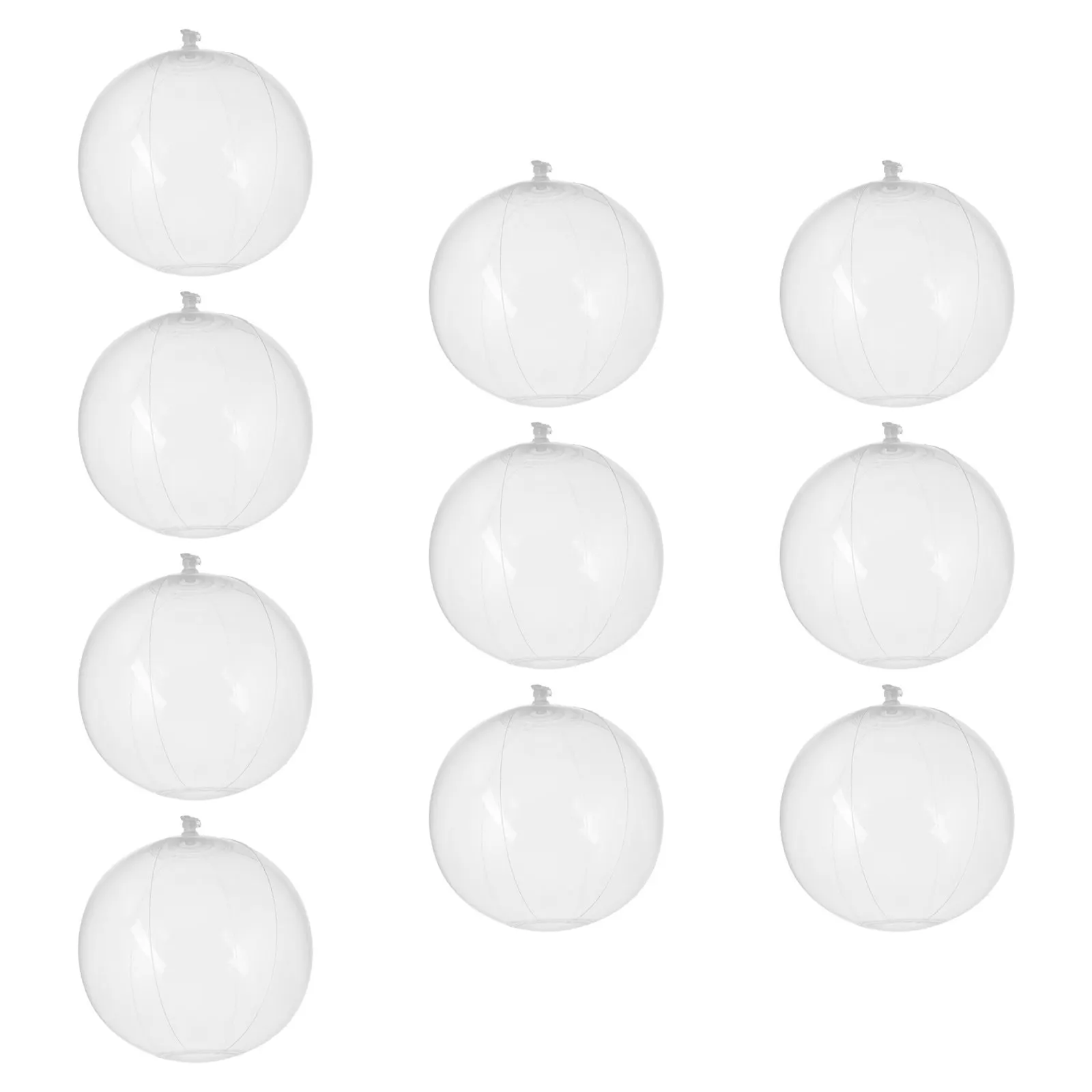 10Pcs Clear Inflatable Beach Ball Transparent Summer Pool Party Water Games Outdoor Swim Ball Party Games Pool Balls Clear